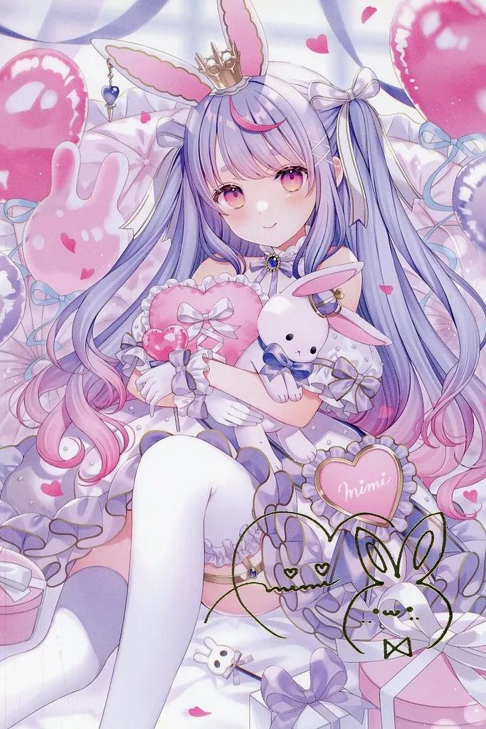 兎咲ミミ　活動2周年複製サイン入り箔押しポストカード ぶいすぽっ！【公式】 on X: 
