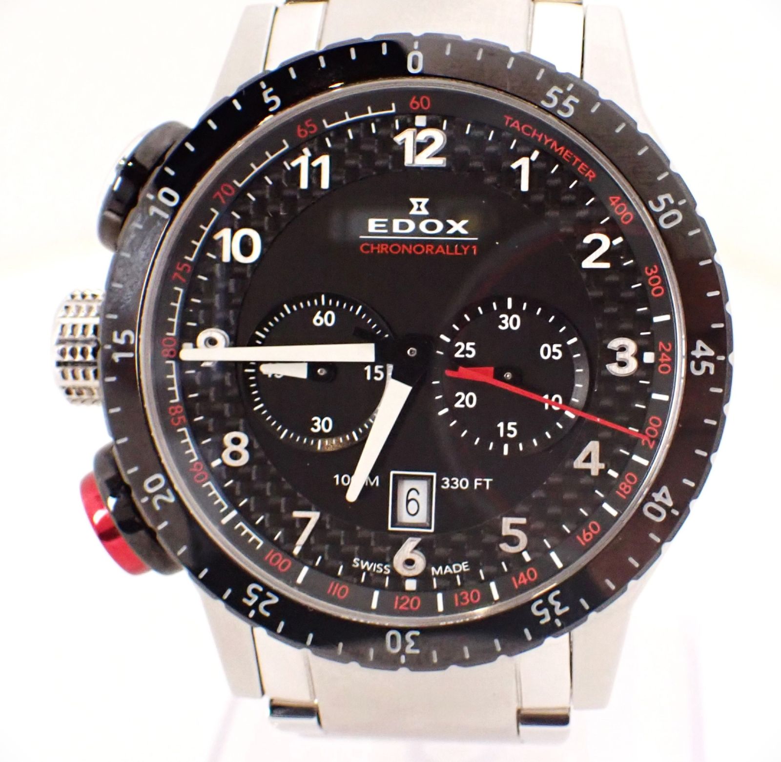 定価14万円↑極美品 EDOX エドックス クロノラリー1 10305-3NR-NR カーボン文字盤 メンズ 時計 クオーツ クロノグラフ 549-2  - メルカリ