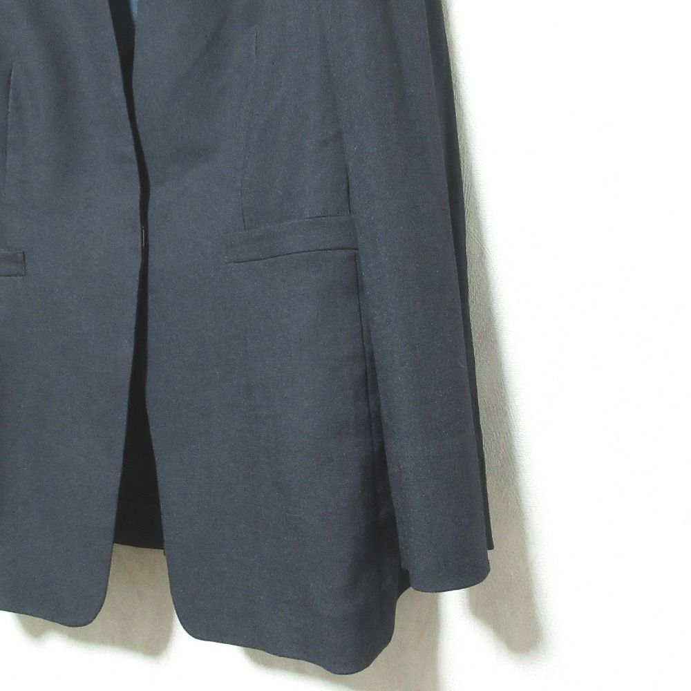 【極美品】23区ノーカラージャケット　ネイビー大きいサイズ44 極美品】23区ノーカラージャケット ネイビー大きいサイズ44 23区