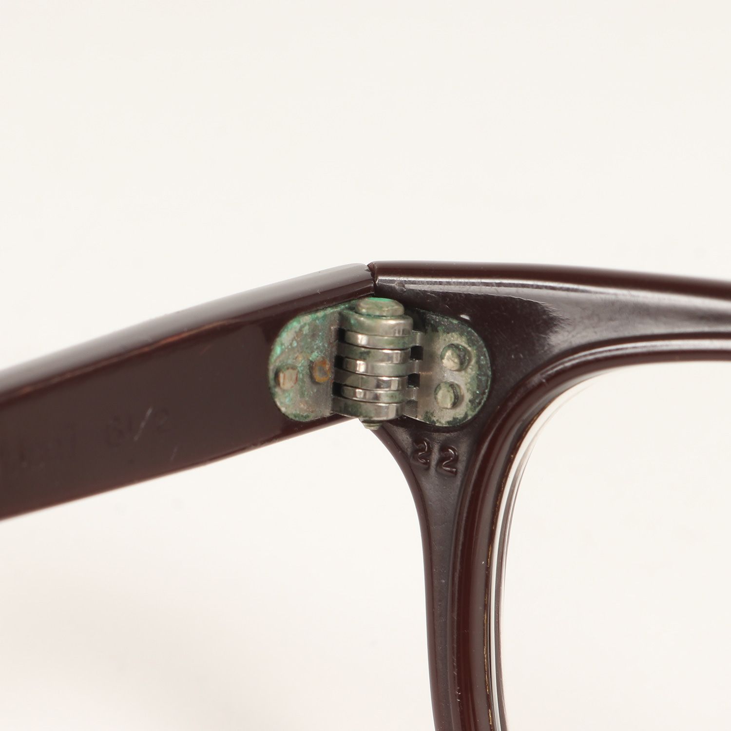 American Optical アメリカンオプティカル 50s セーフティ ワイヤーテンプル サングラス SAFETY ブラウンフレーム クリアレンズ 6 1/2(46-22) 眼鏡 50年代 ヴィンテージ 【メンズ】