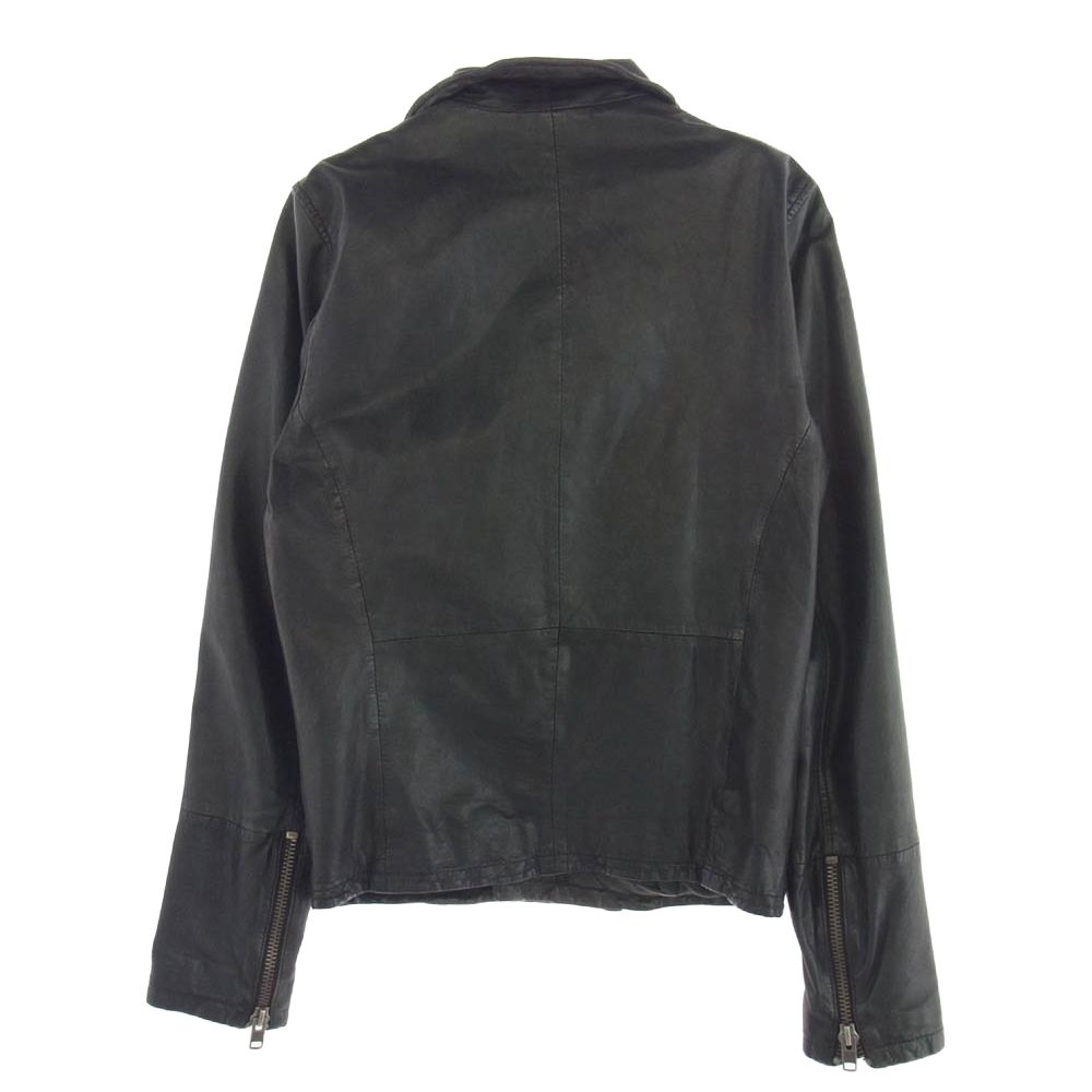 イックス IKKS ダブルジップ ライダース レザー ジャケット