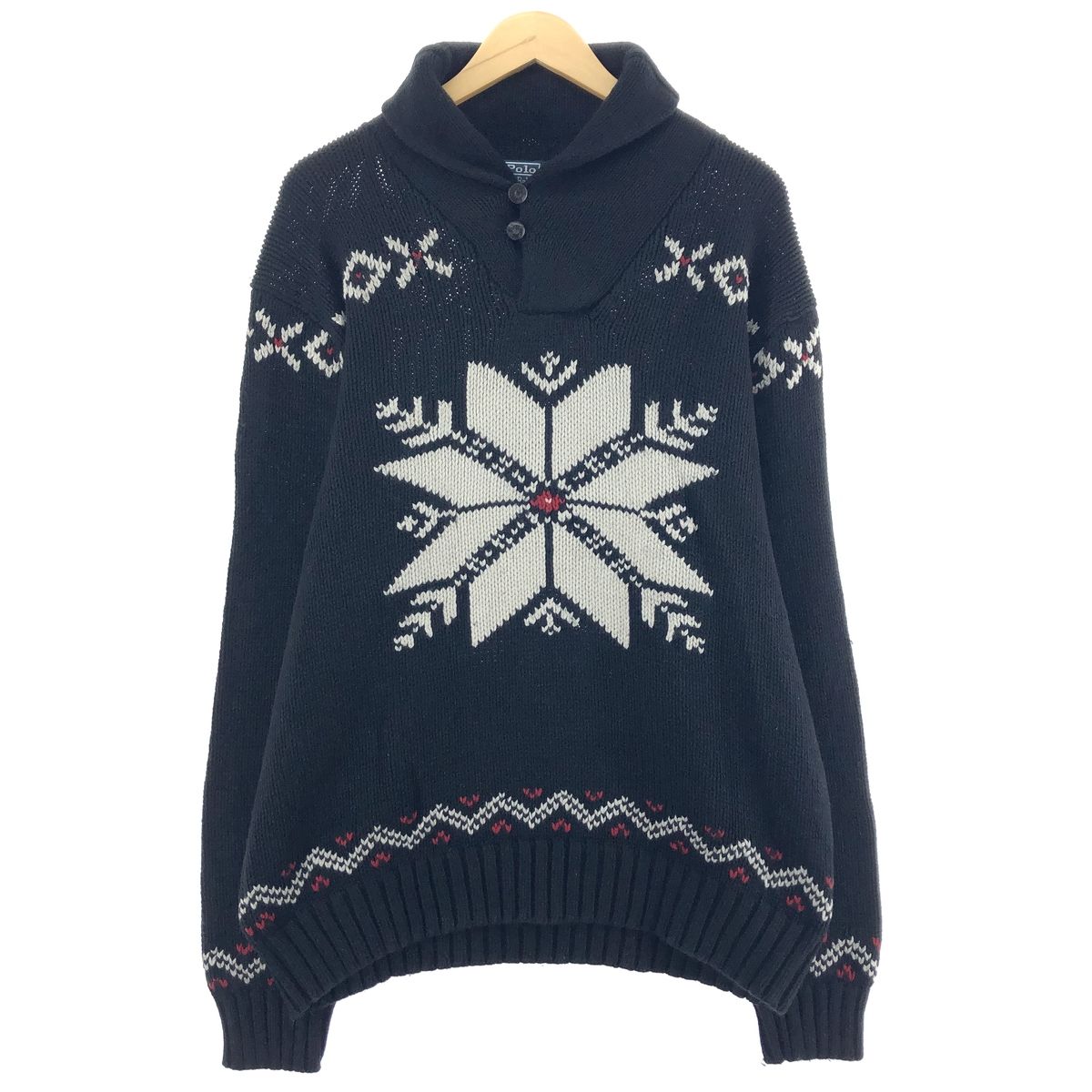 古着 ラルフローレン Ralph Lauren POLO by Ralph Lauren スノー柄 雪 