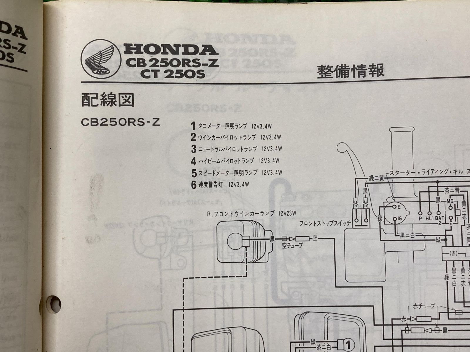 ホンダ CB250RS サービスマニュアル+パーツリスト - カタログ/マニュアル