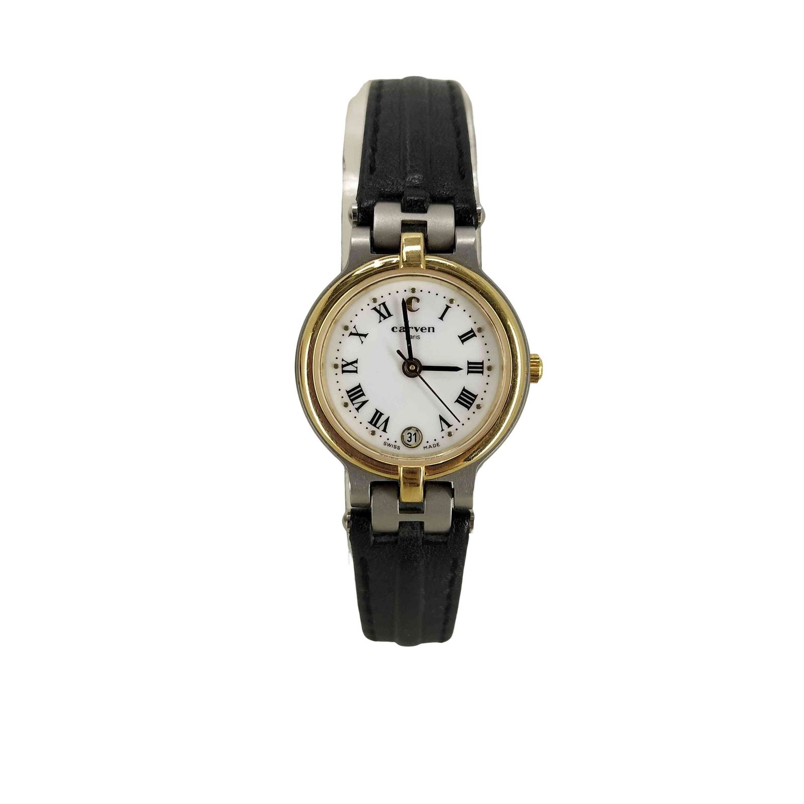 カルヴェン CARVEN Bi-Color Round Watch クオーツ 腕時計 レディース 表記無