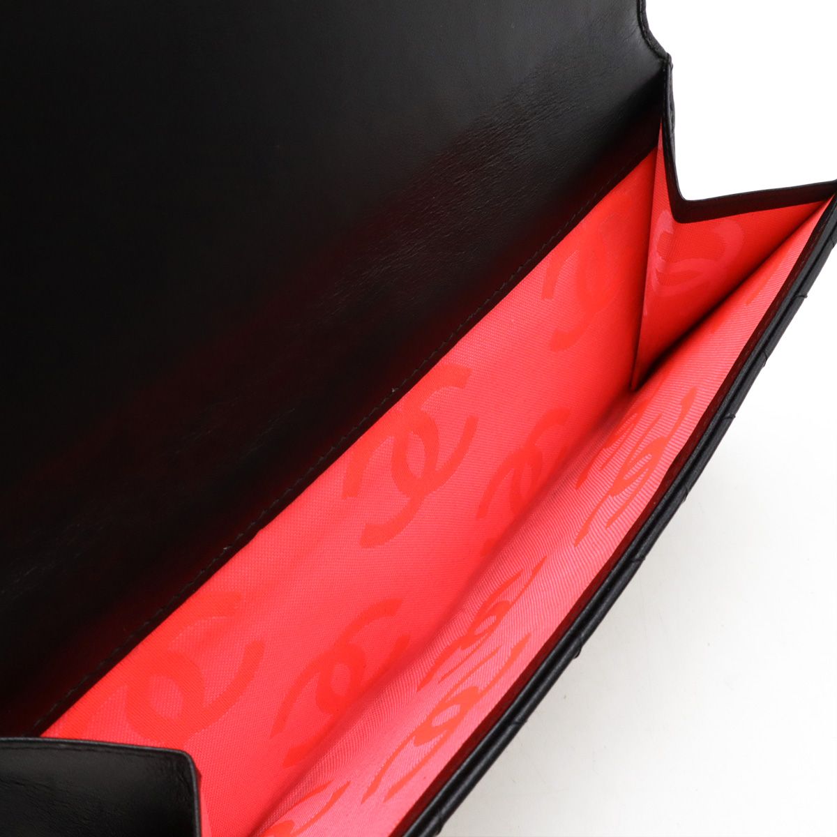 CHANEL シャネル カンボンライン ココマーク Wホック長財布 ダブル  