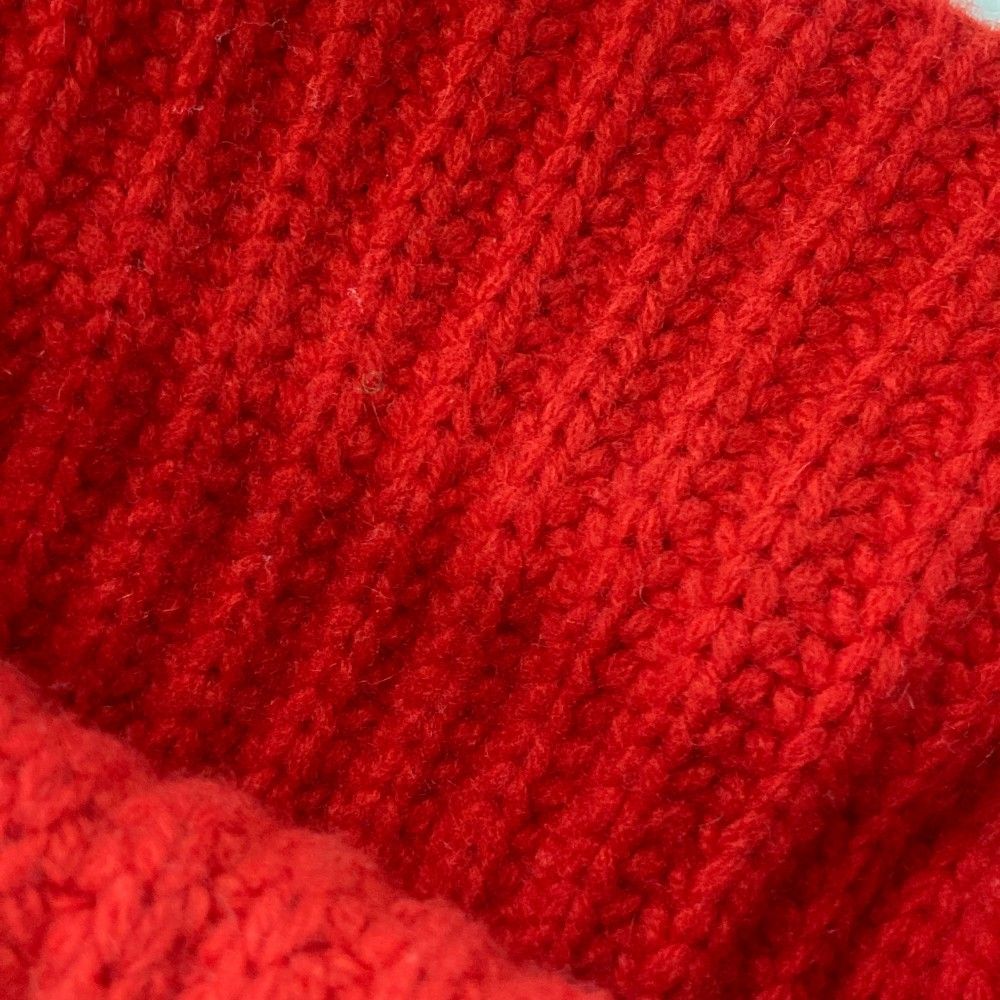 HYKE ハイク ニットベスト フリンジ レッド系 [240101343686