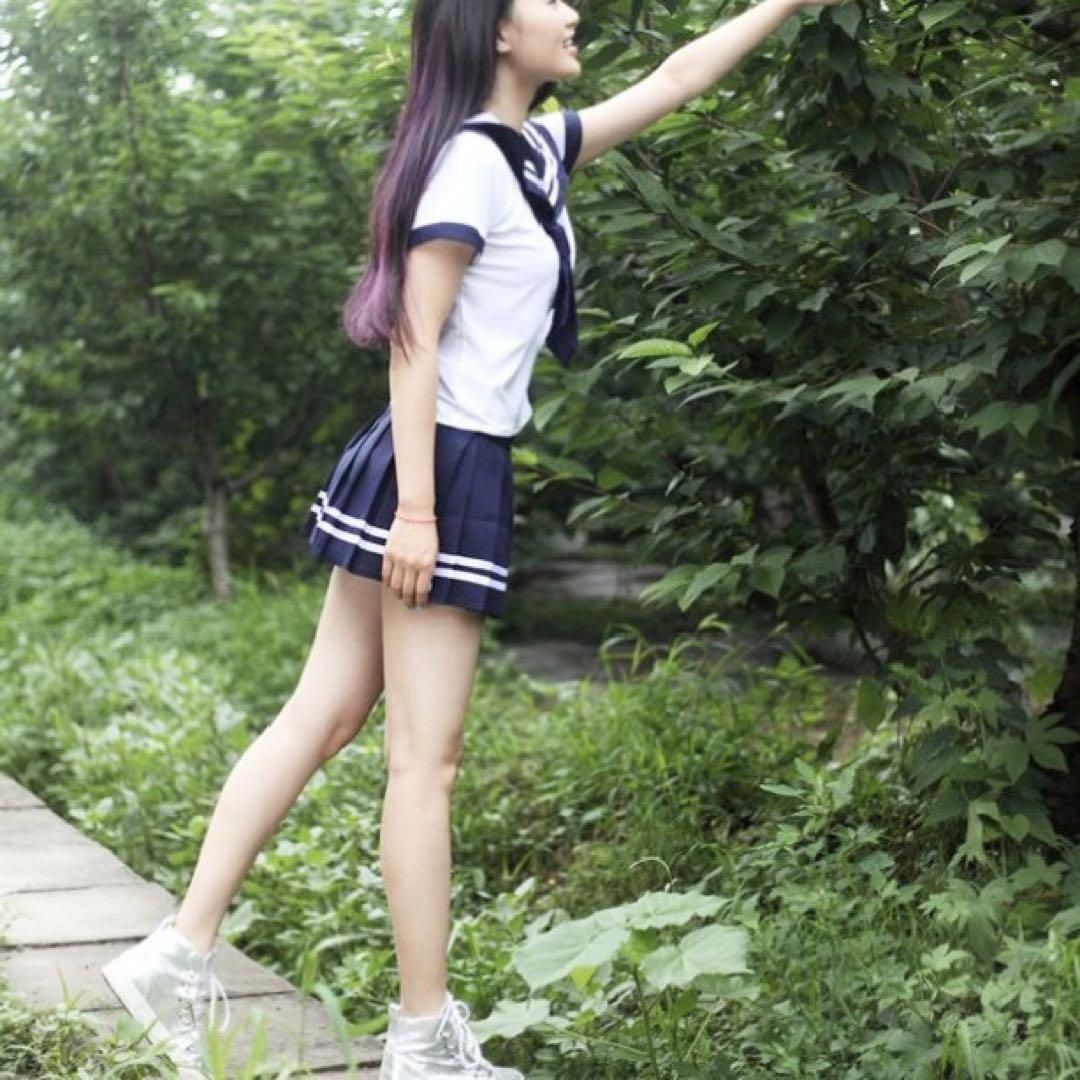 セーラー服上下2点セット 学生服 半袖 制服 コスプレ セクシー 過激 エッチ 男性女装女子高生 レディースミニスカートJK 仮装エロかわ悩殺 -  メルカリ