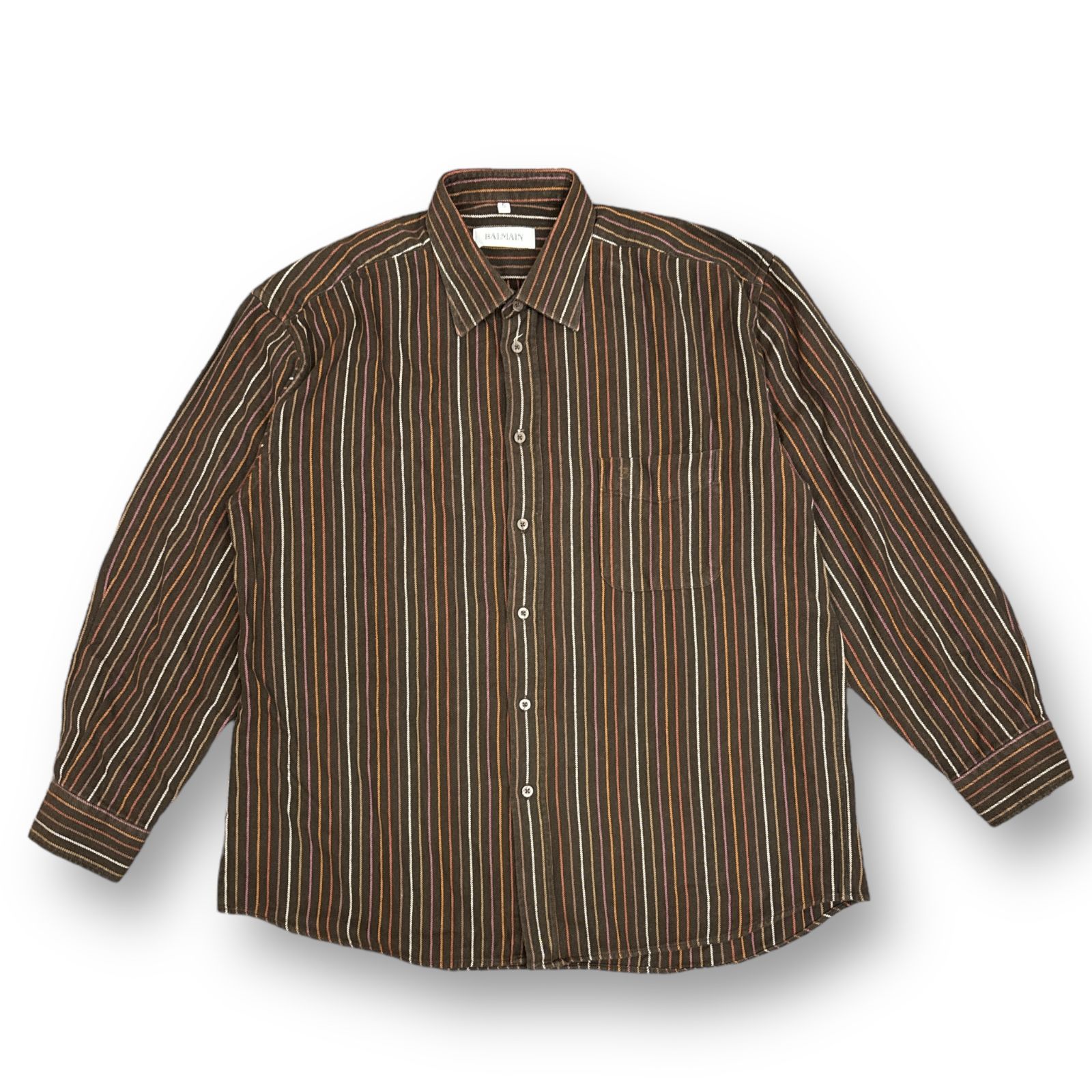 BALMAIN バルマン ストライプ 長袖シャツ BALMAIN バルマン ストライプ 長袖シャツ BALMAIN バルマン ストライプ