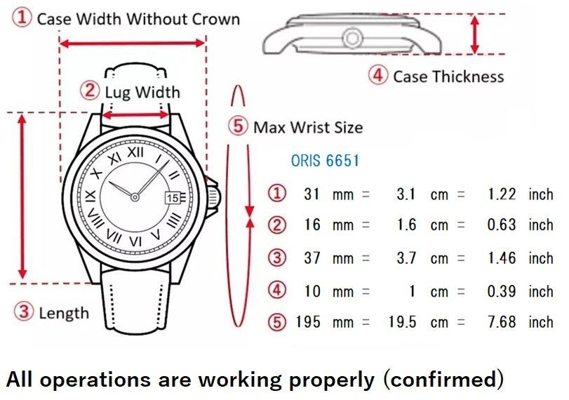 オーバーホール済み ORIS オリス 6651 ポインターデイト 手巻き アイボリー文字盤 1950年代 ユニセックス時計