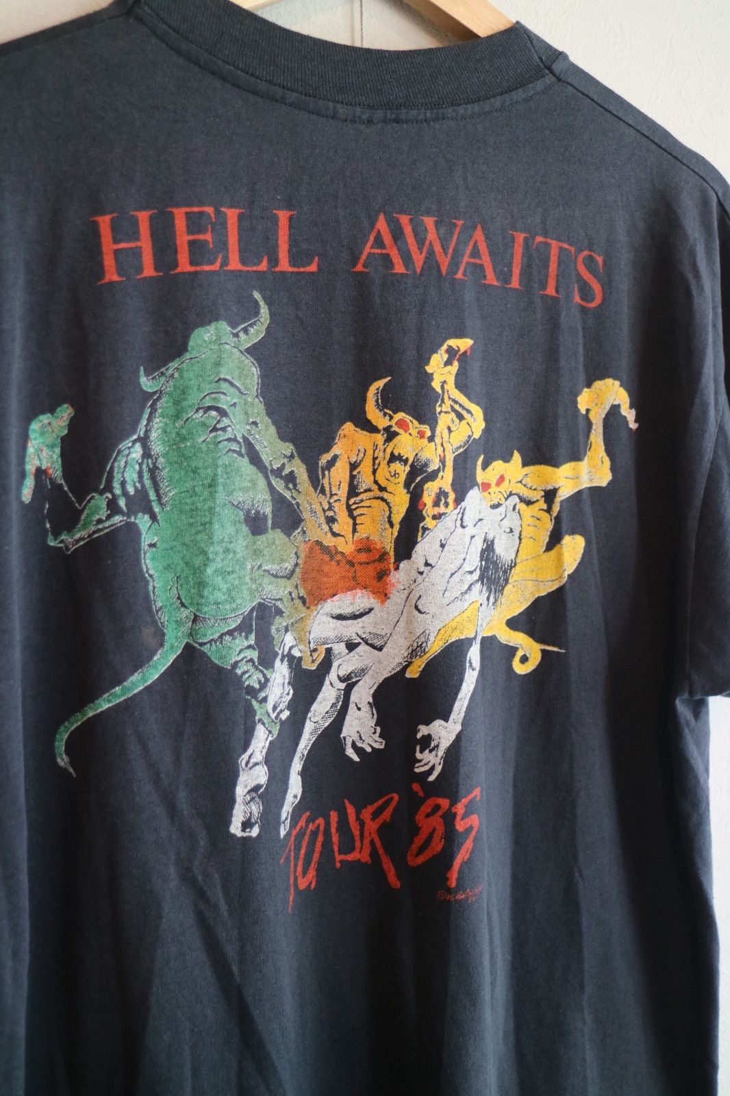 80s Slayer Hell Awaits Tシャツ バンドT スレイヤー ツアー メタル  