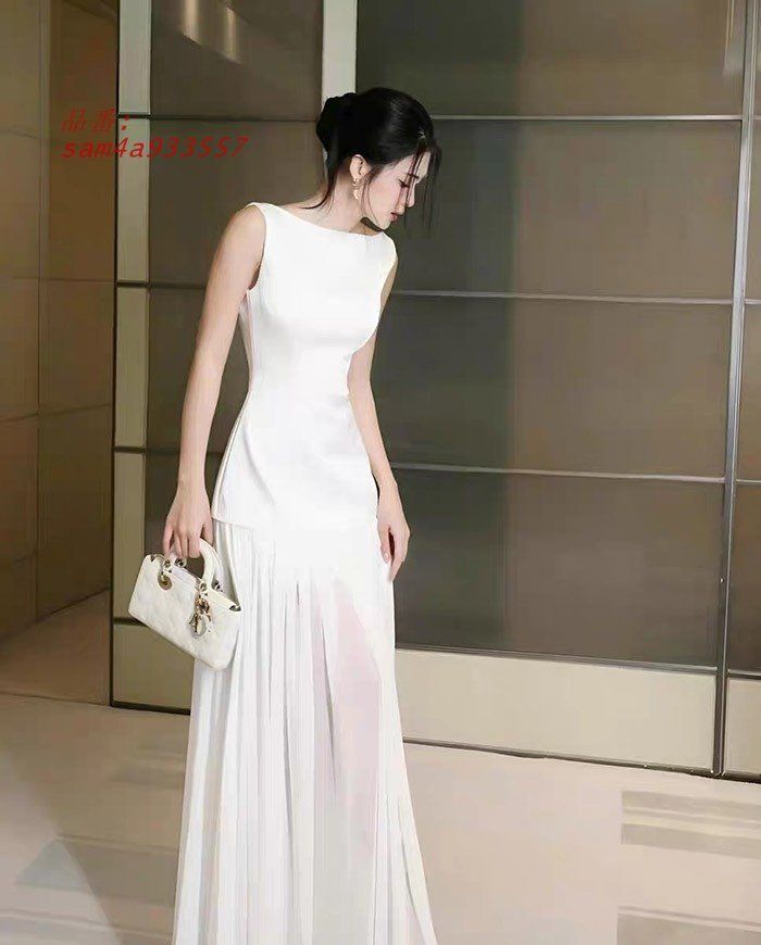 ドレス ノースリーブ 大人 ピアノ 発表会 ロングドレス 高校生 コンクール 結婚式 白ワンピース 演奏会 母親 フォーマル パーティードレス イブニングドレス am4a933557 WWW_OLIVIERBERNSTEIN_COM