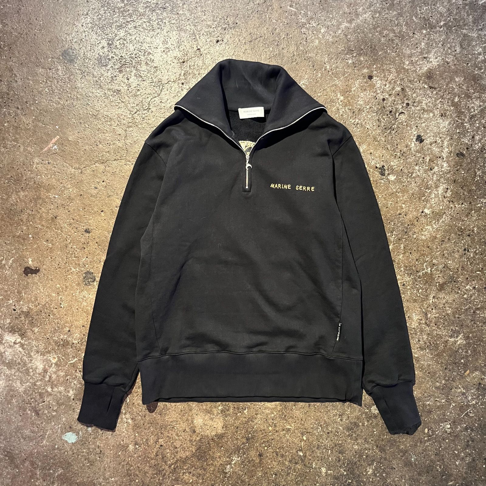 MARINE SERRE WHITE LINE オーナメントムーンハーフジップ