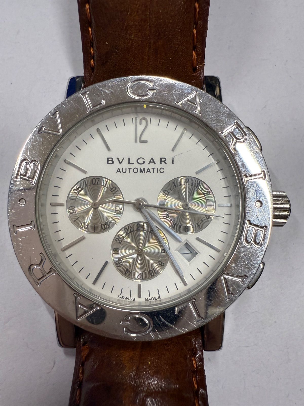BVLGARI ブルガリ SD38S L2161 メンズ腕時計 ブラック文字盤（6248