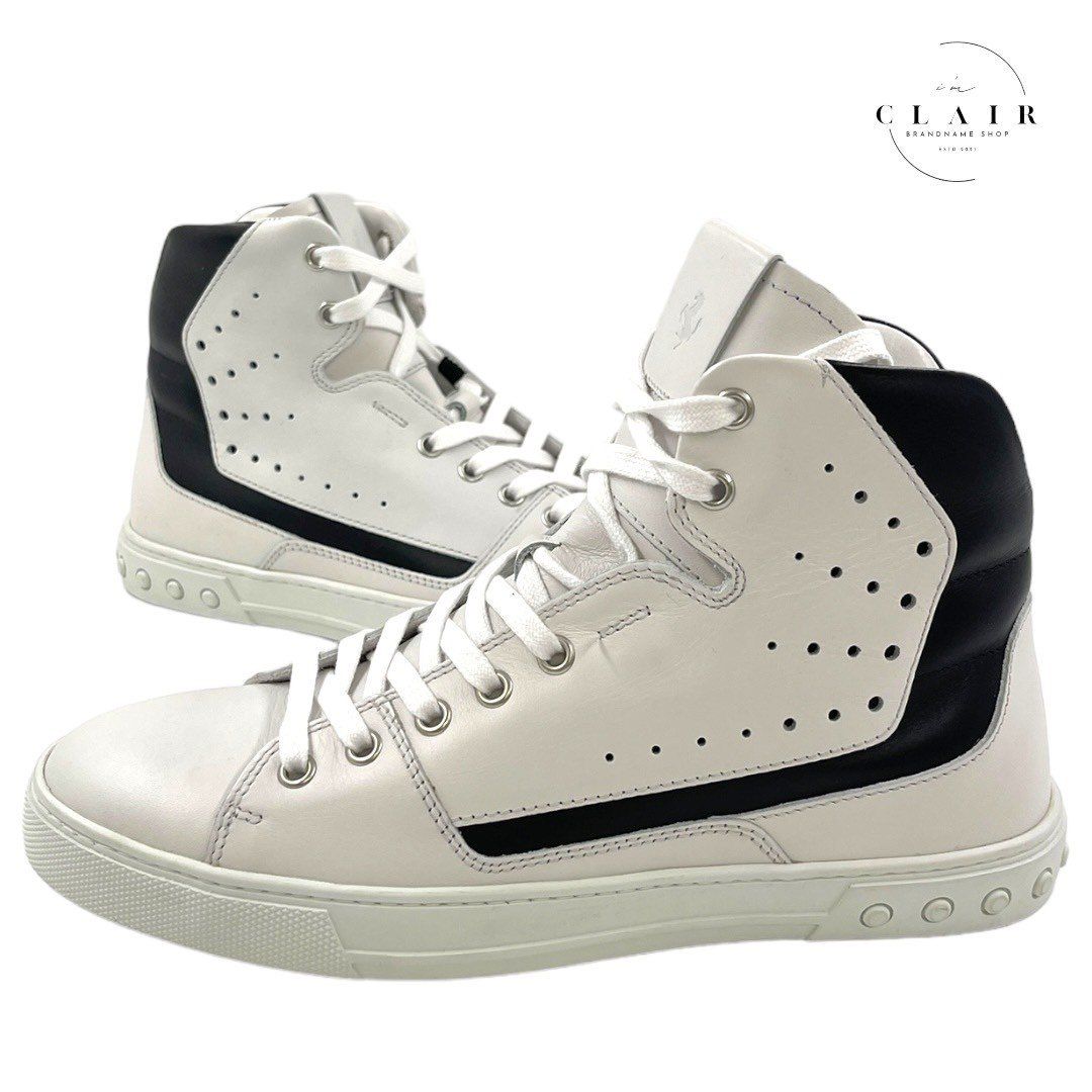 TODS トッズ シューズ ハイカット スニーカー スニーカー 白×黒