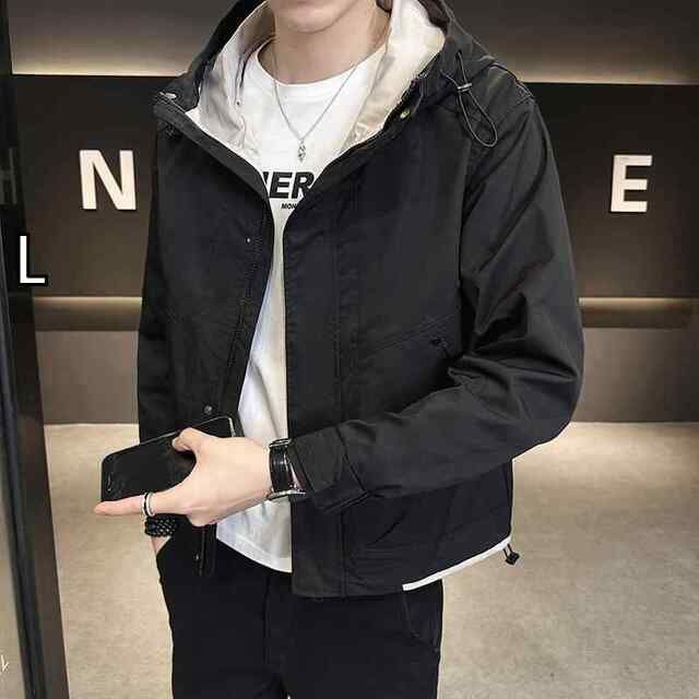 [L]メンズ 服 シンプル ファッション オシャレ 大人 かっこいい 大きいサイズ ストリート 紳士服 ジャケット 春秋 フード ハイエンド シンプル スタイリッシュ