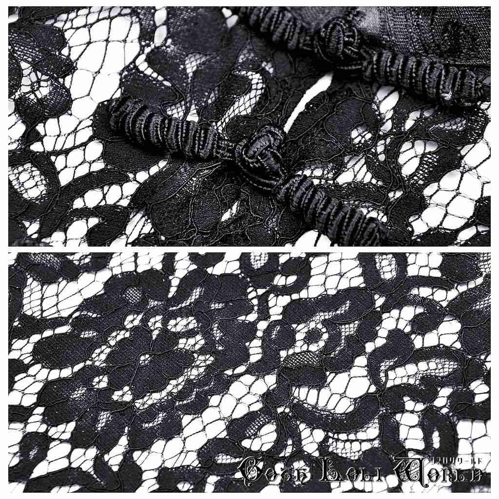 ゴスロリワールド BW099 チャイナネックレースフレアスリーブ ボレロ ファッション ゴシック ゴスロリ パンク ロック V系 ビジュアル系 即納/送料無料】BW099 チャイナネックレースフレアスリーブ