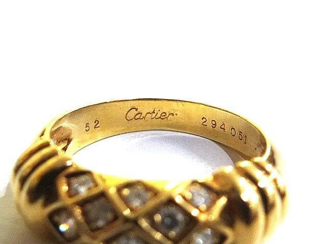 カルティエ Cartier リング ヴィンテージ K18 ダイヤモンド