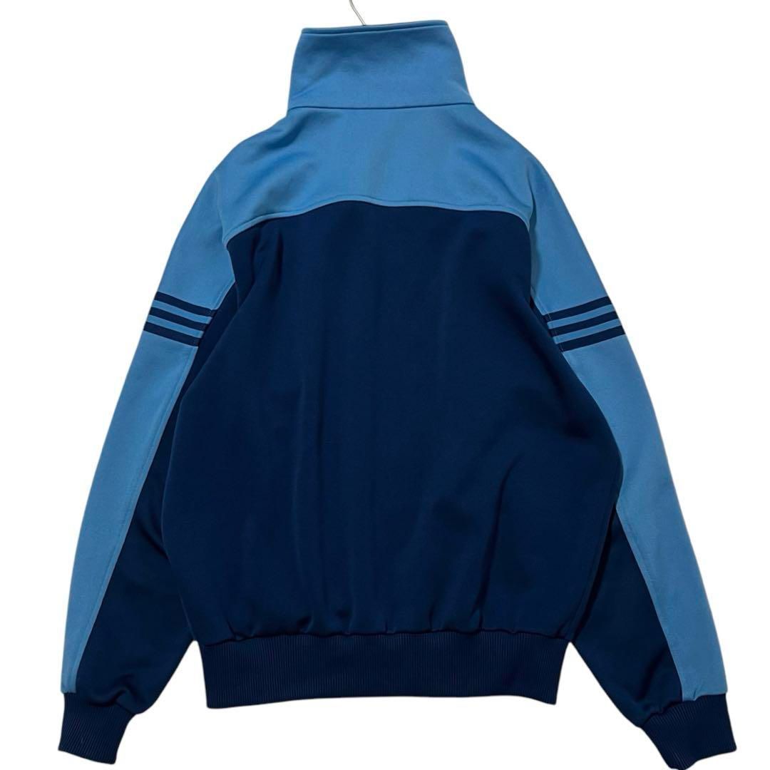 アディダス adidas トラックジャケット デサント製　青　4号 8640_1 adidas トラックトップ デサント ブルー/ネイビー 4号