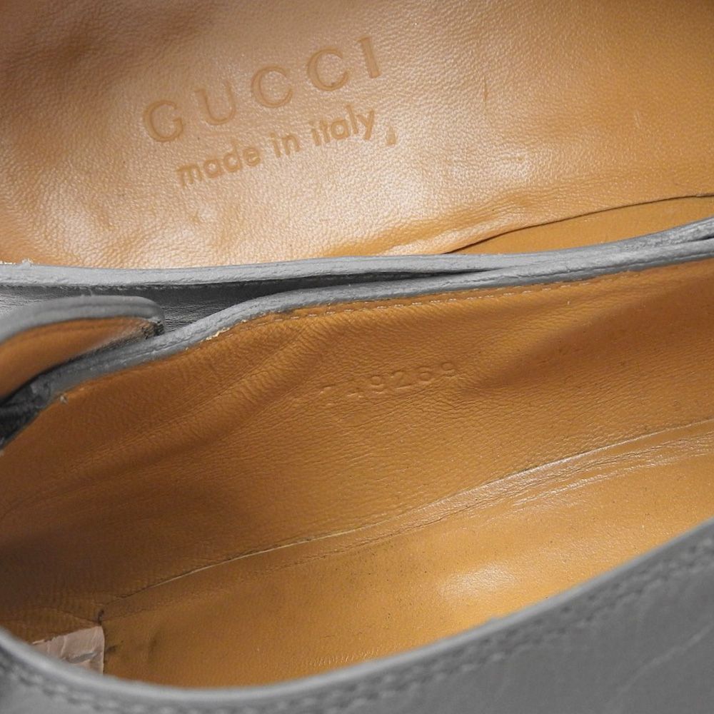 GUCCI グッチ メンズデッキシューズ 6 レザー GUCCI グッチ レザー カジュアル メンズシューズ04-1 - メルカリ