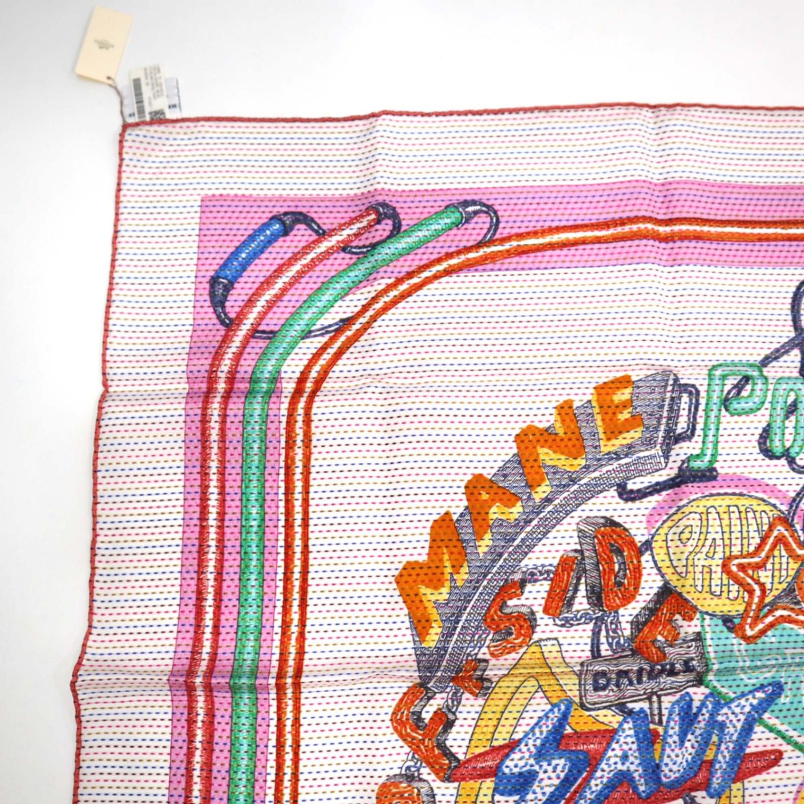 超美品 HERMES カレ70 シュヴァルスコープネオン シルクスカーフ 質屋 未使用 HERMES エルメス スカーフ カレ70 CHEVAL OSCOPE NEON