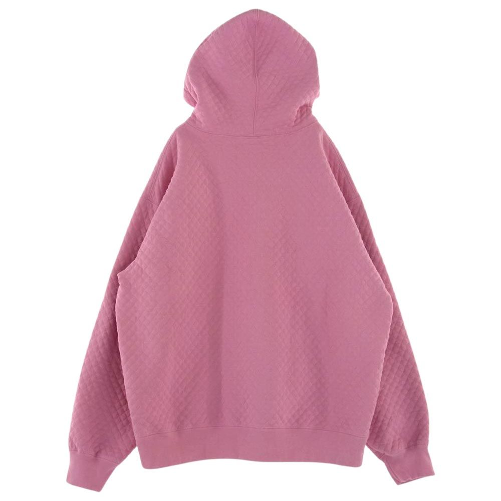 Supreme ピンク スウェットパーカー Supreme シュプリーム パーカー 23SS Micro Quilted Hooded Sweatshirt