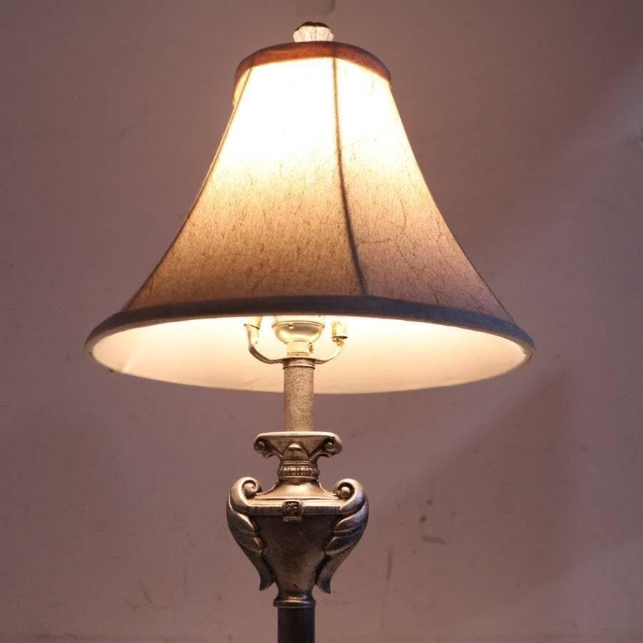 アンティーク調 スタンドライト H74cm テーブルランプ シルバー色 UL 268v23