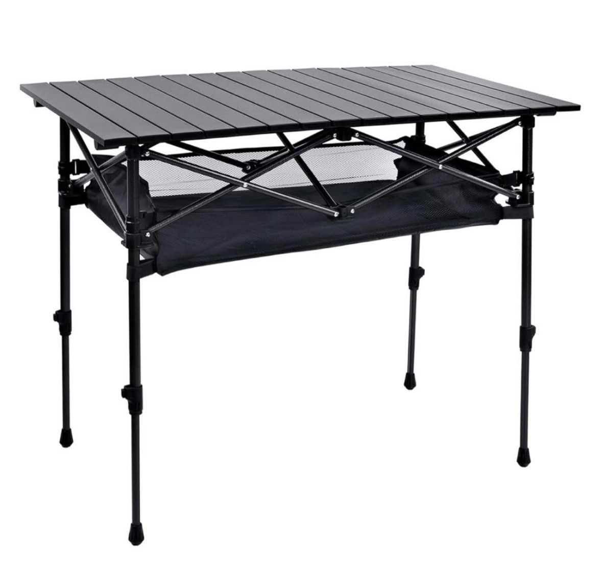 ロールテーブル アウトドアテーブル アルミ 折りたたみ 軽量 組立て簡単