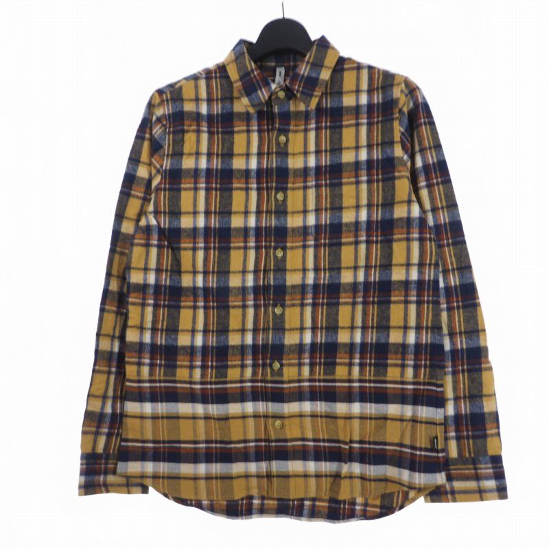 グラム glamb チェック シャツ ネルシャツ 長袖 2 イエロー 黄