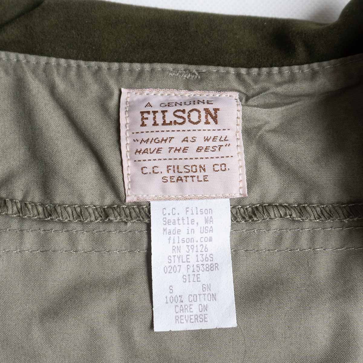 美品/USA製】FILSON【STYLE 136S/フィッシング ガイド ベスト】S