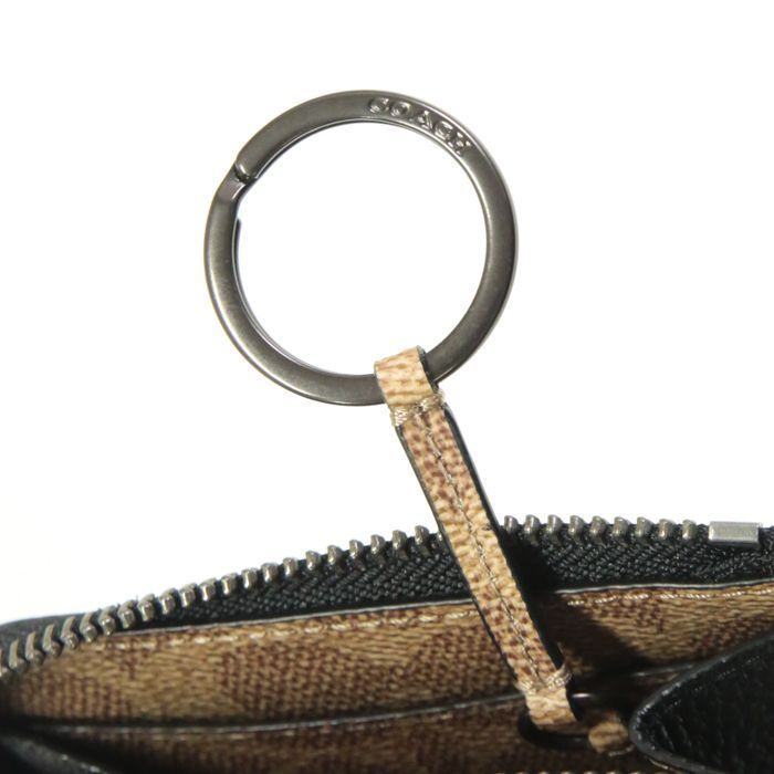 コーチ COACH Lジップ カー キー ケース ぺブルレザー シグネチャー コーチ COACH Lジップ カー キー ケース ぺブルレザー シグネチャー