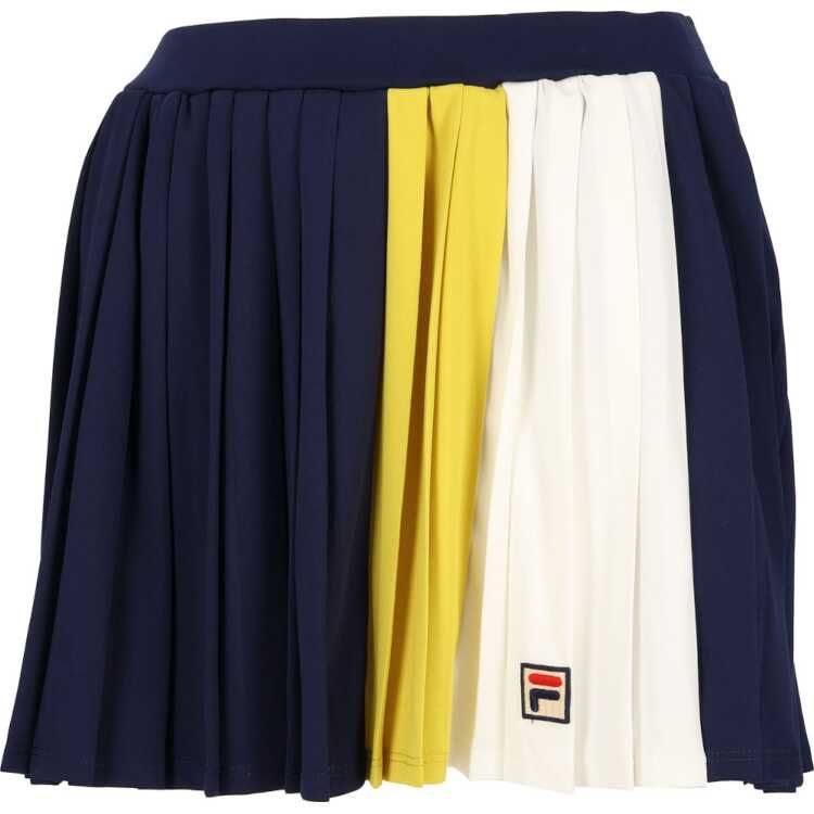 FILAフィラ テニススコートVL2721 白M テニス】ストライプジャガード