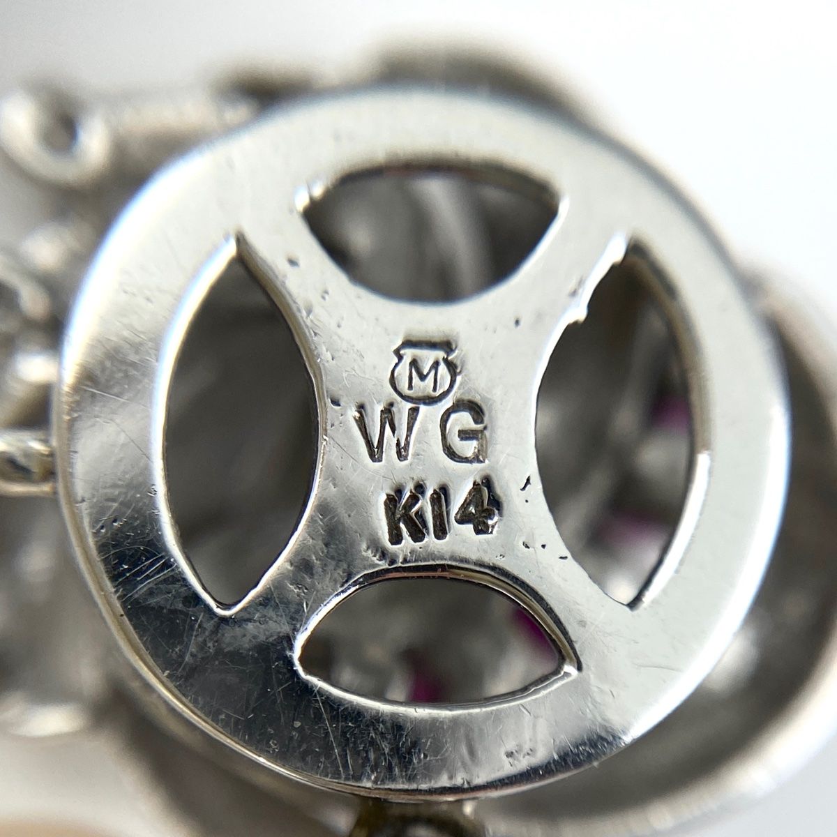 ミキモト MIKIMOTO パール デザインネックレス WG ホワイトゴールド 
