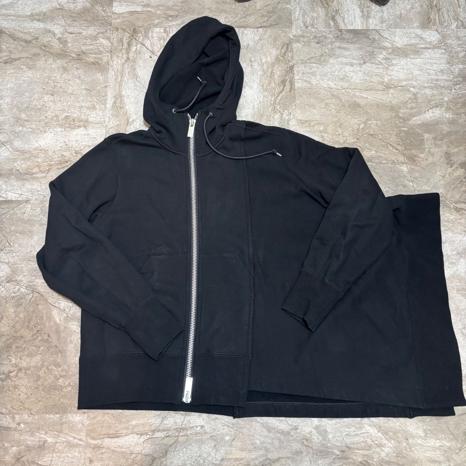 ☆ sacai / サカイ ジップアップ パーカー サイズ1 ブラック ☆ sacai / サカイ ジップアップ パーカー サイズ1 ブラック