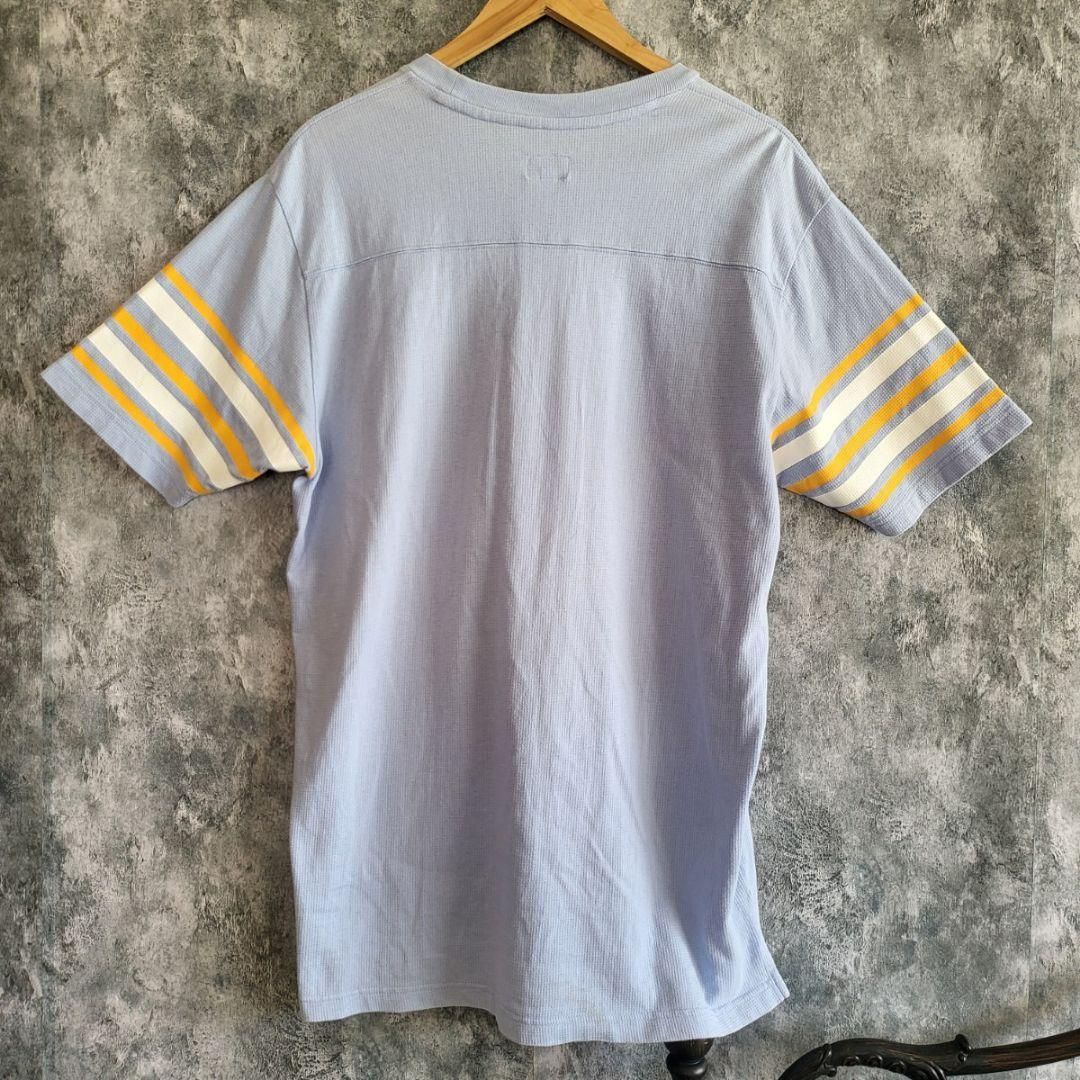 11700 Supreme L 半袖Tシャツ 水色 ボーダーライン