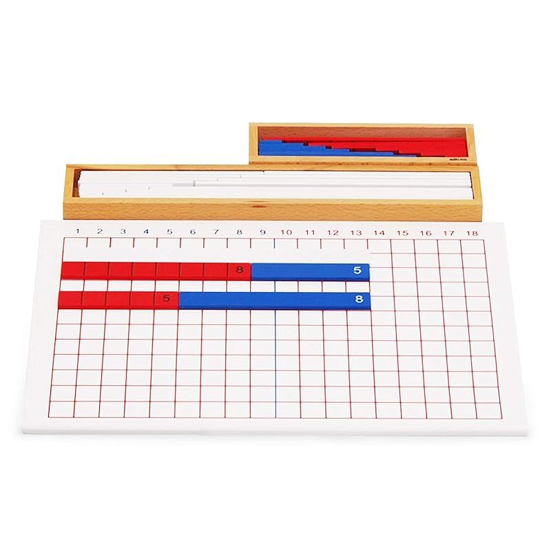 MONTE Kids モンテッソーリ教具 - 足し算 引き算板セット - Montessori モンテキッズ 算数 教育を目的とする教育用品 学習用品 本格教材 モンテッソーリ教具 - 足し算 引き算板セット - STEELWINDOWSANDDOORS_COM