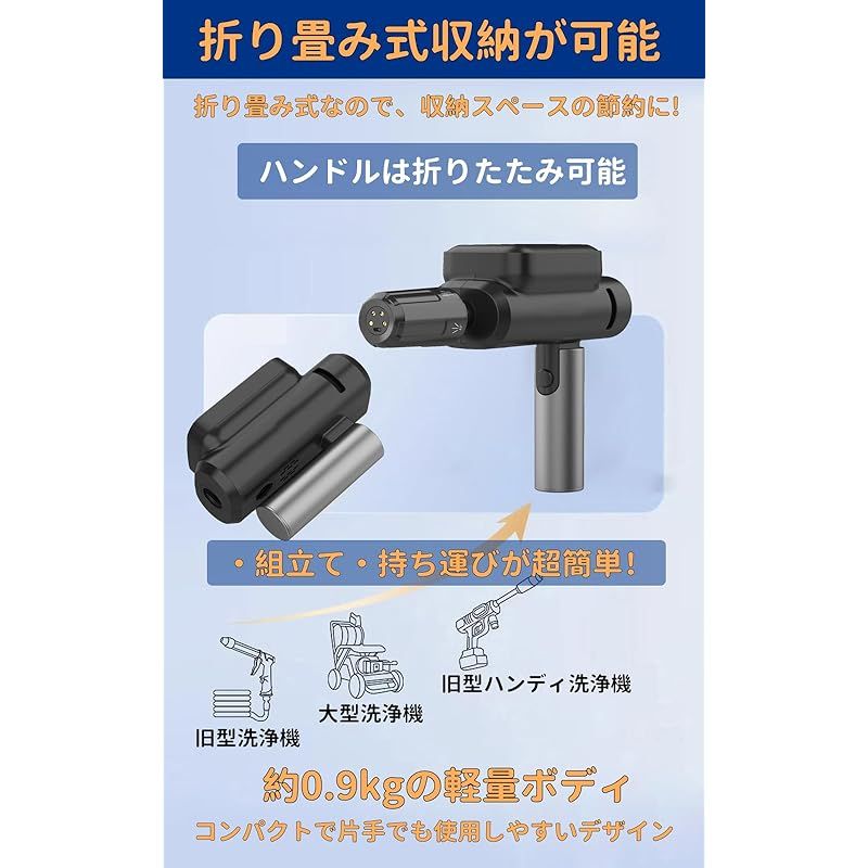 高圧洗浄機 コードレス 充電式 折りたたみ式 コードレスハンディ