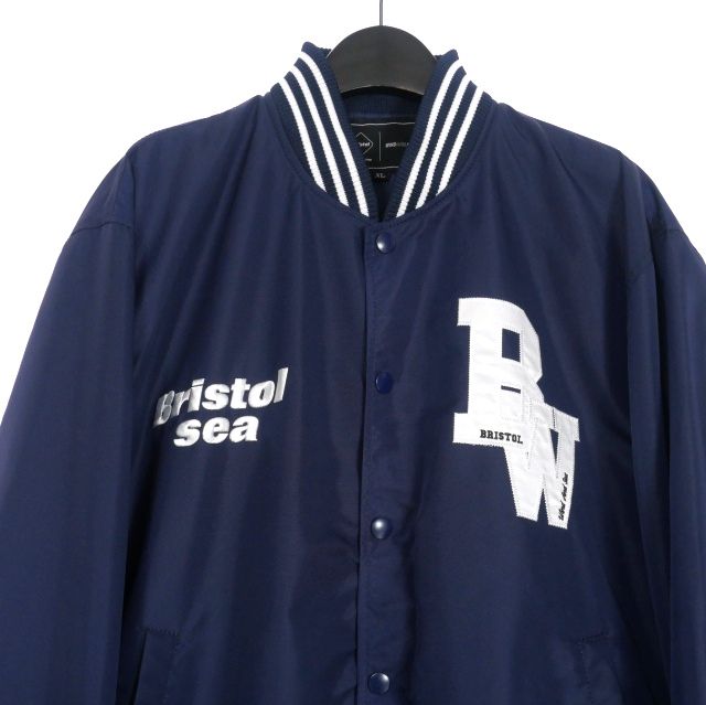 エフシーレアルブリストル F.C.Real Bristol FCRB × WIND AND SEA 22SS BRISTOL SEA TEAM  JACKET スタジャン ナイロン ブルゾン XL ネイビー 紺 FCRB-WDS-22SS-01 - メルカリ