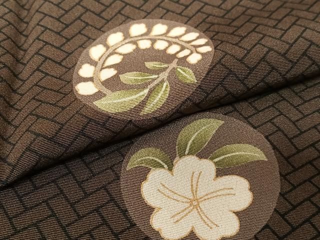 平和屋着物○上質な小紋 絞り 変わり間道 黒地 正絹 逸品 DAAV1443tw