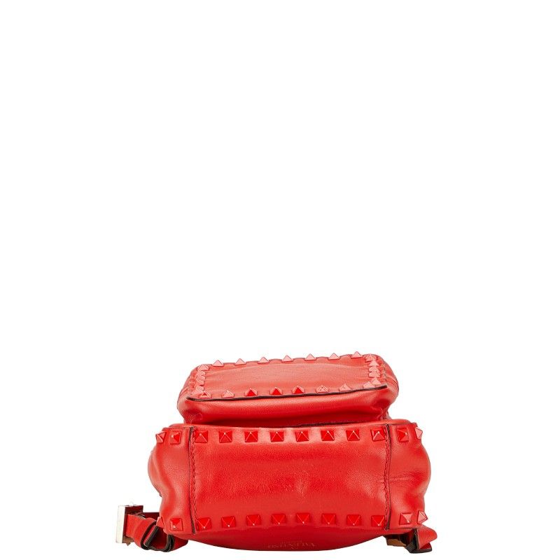 ヴァレンティノ ロックスタッズ リュック バックパック レッド レザー