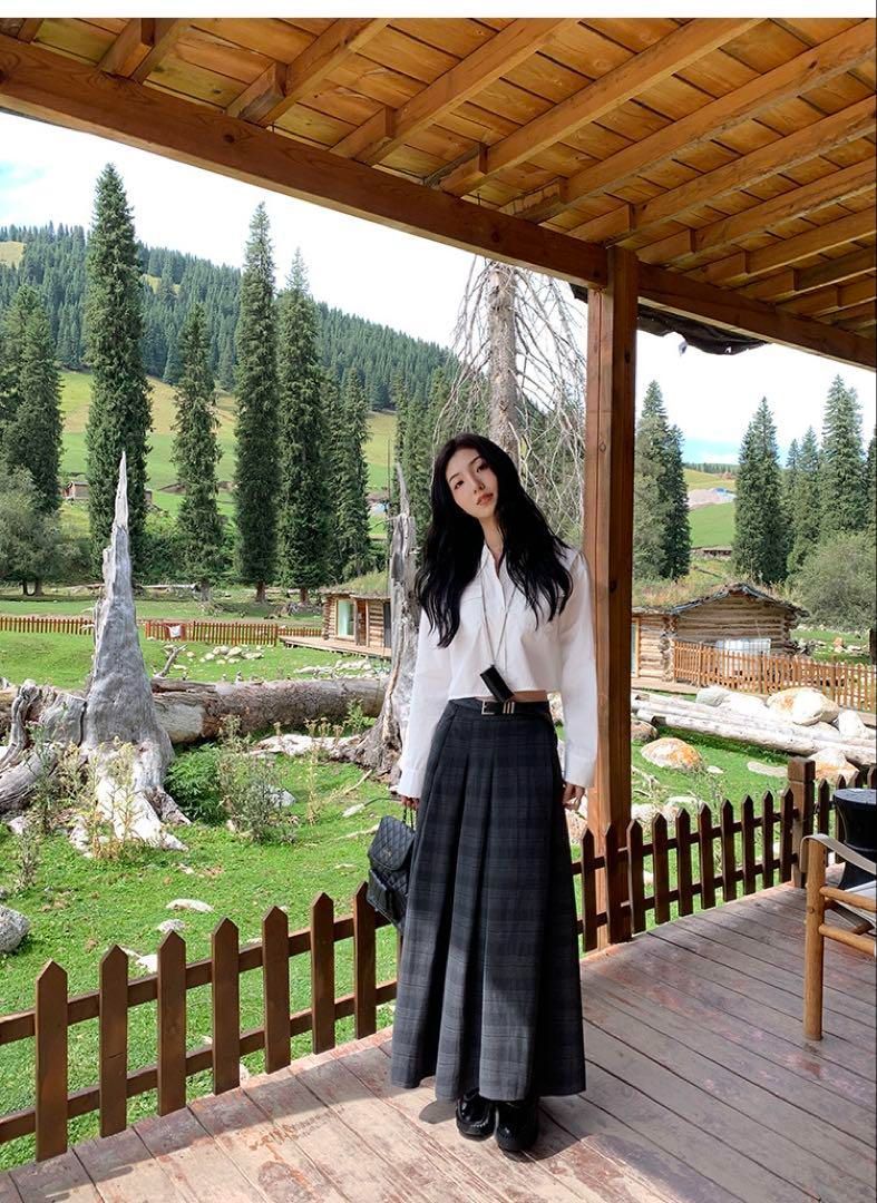 ロングプリーツスカート 春の高見えデート必須アイテム