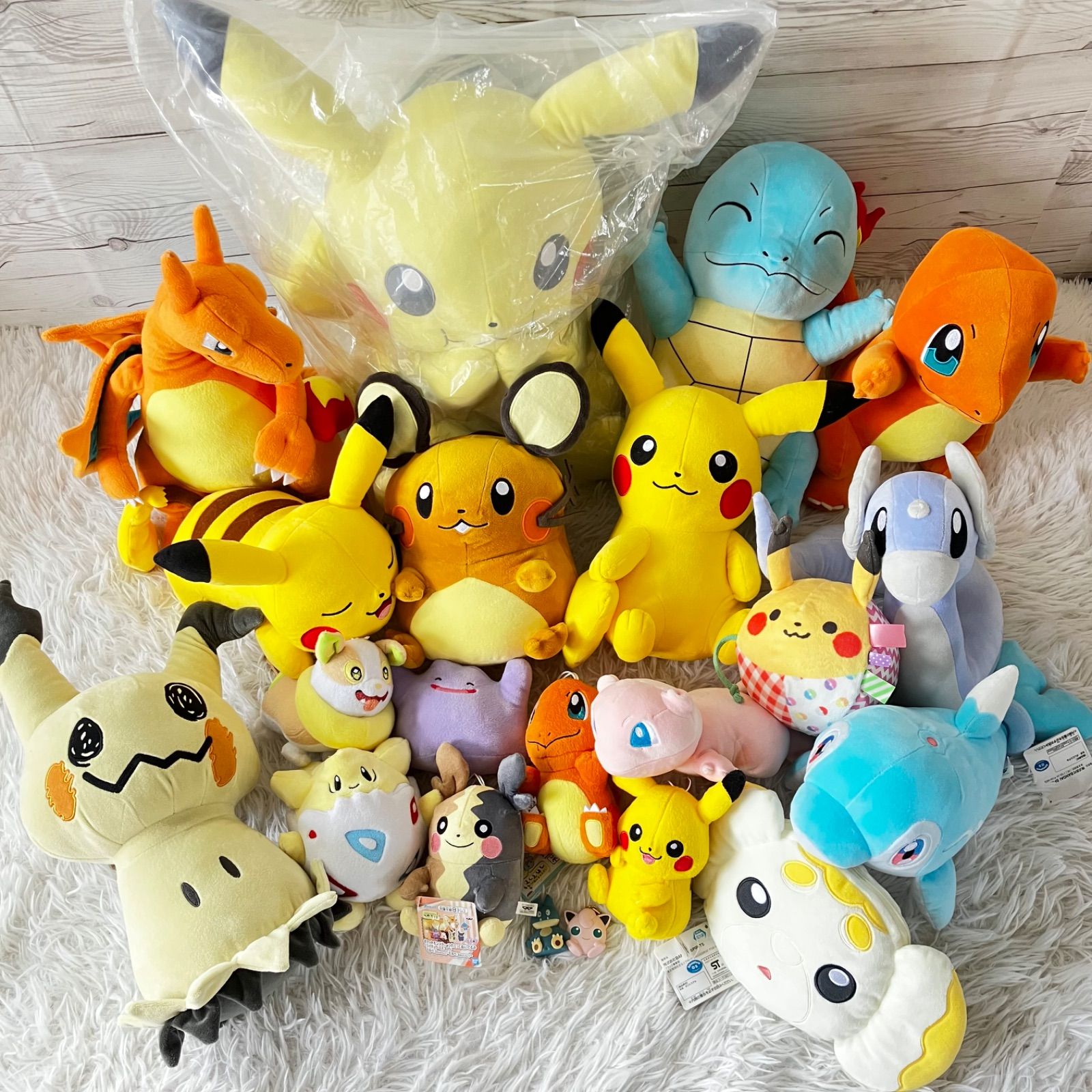 【 値下げ ¥7,000】ポケモン ぬいぐるみ まとめ売り 21点セット ポケットモンスター ポケモン ぬいぐるみ 21点セット 等身大ピカチュウ