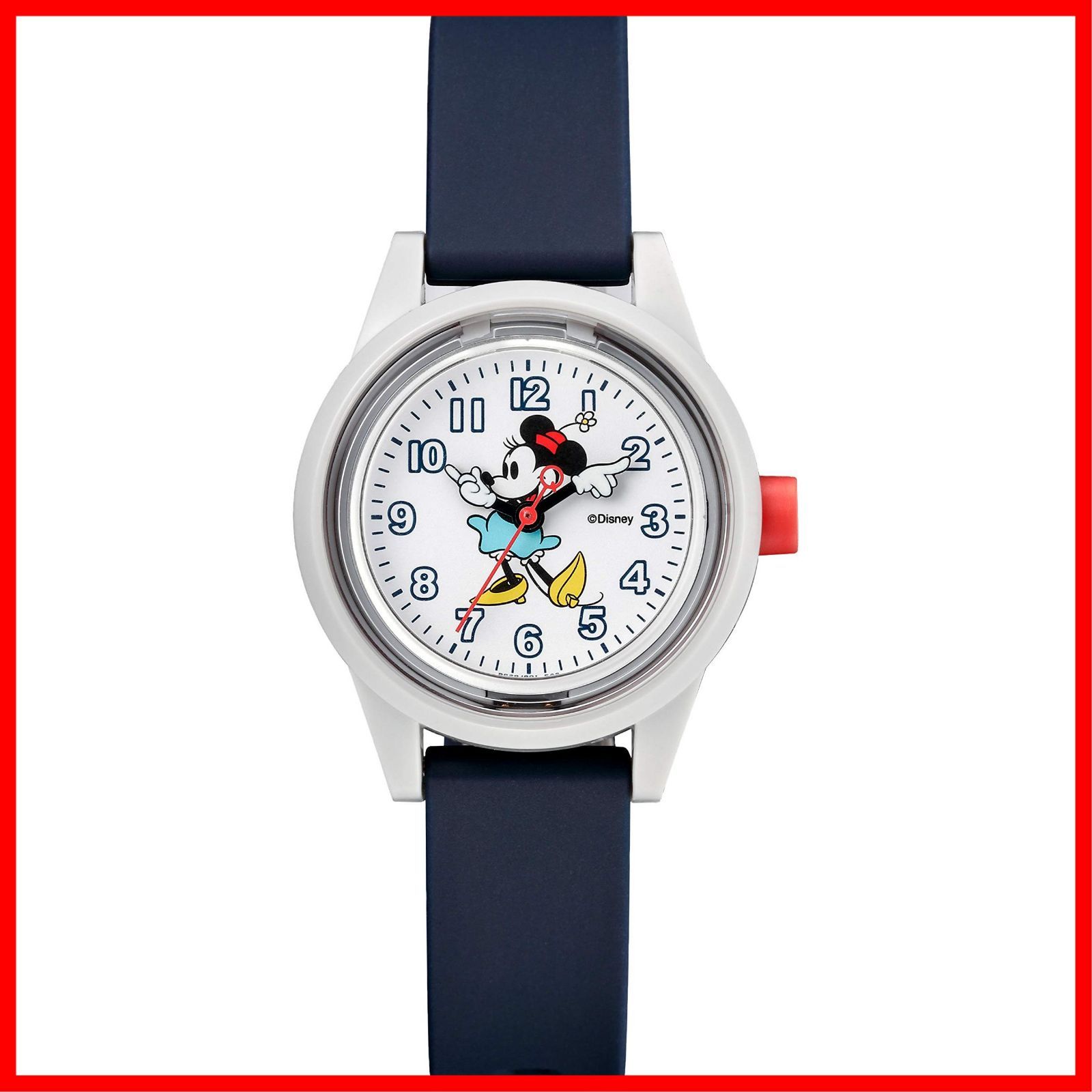 【数量限定】[シチズン Q&Q] 腕時計 アナログ スマイルソーラー ディズニー ミニーマウス 防水 ウレタンベルト RP29-801 キッズ ネイビー