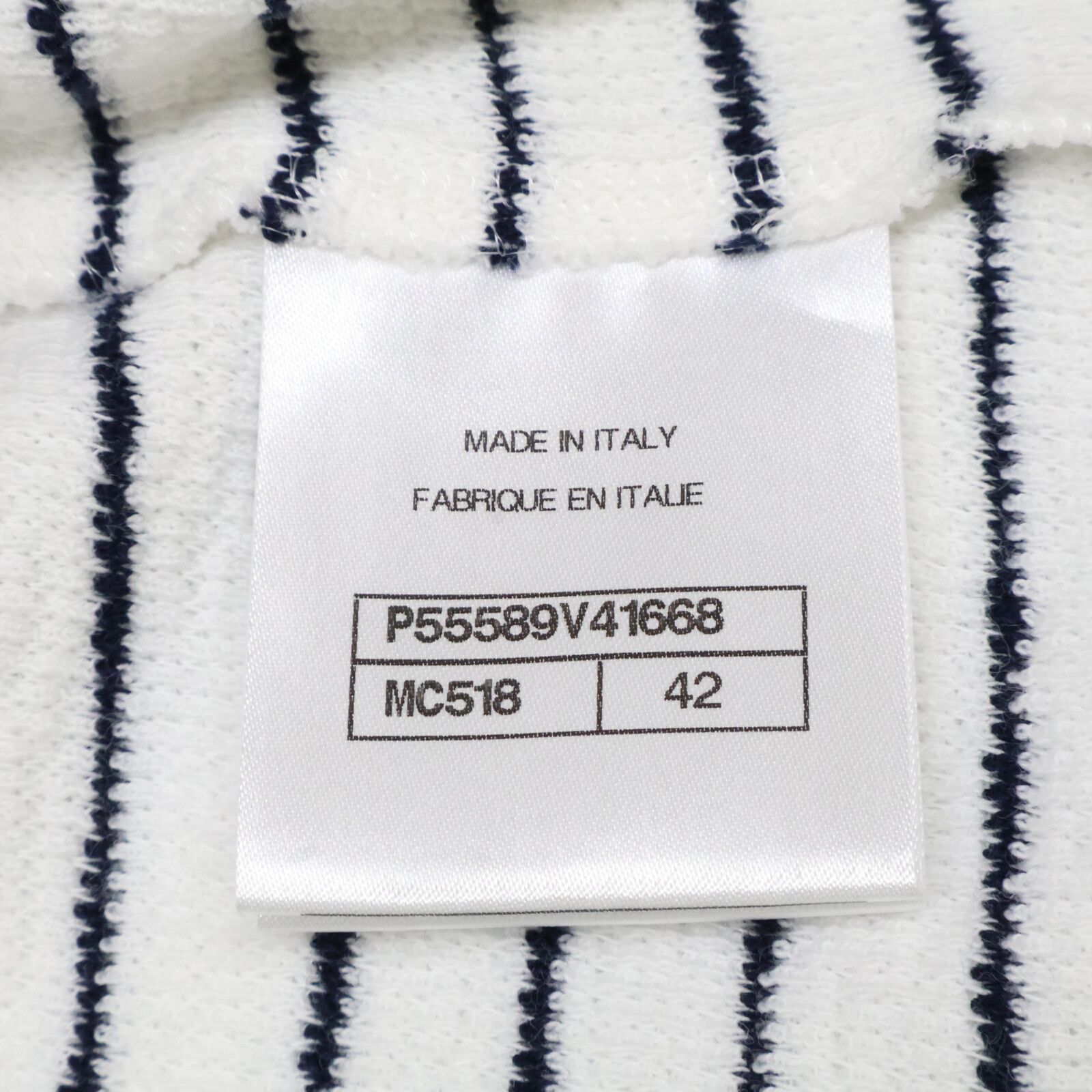 CHANEL タンクトップ 42 ボタン　ホワイト　新品　ノースリーブ 楽天市場】CHANEL シャネル P55589V41668 ボーダー バックボタン