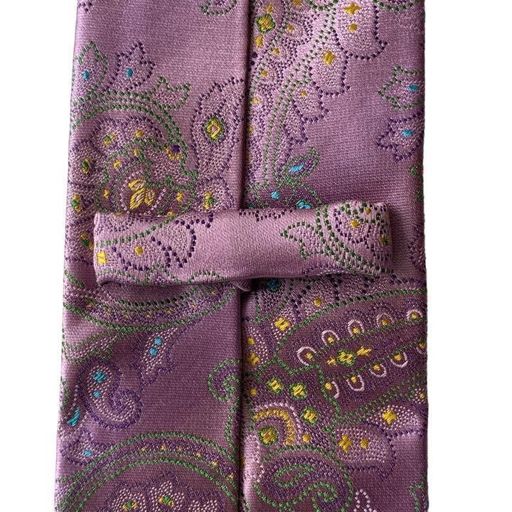 WEB限定】 ETRO エトロ ネクタイ ペイズリー柄 ピンク パープル 美品