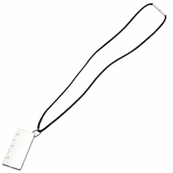 エルメス ネックレス シンボル チョーカー 1＋1＝1 片側のみ メタル レザー 革 シルバー ブラック 黒 HERMES ネックレス ペンダント