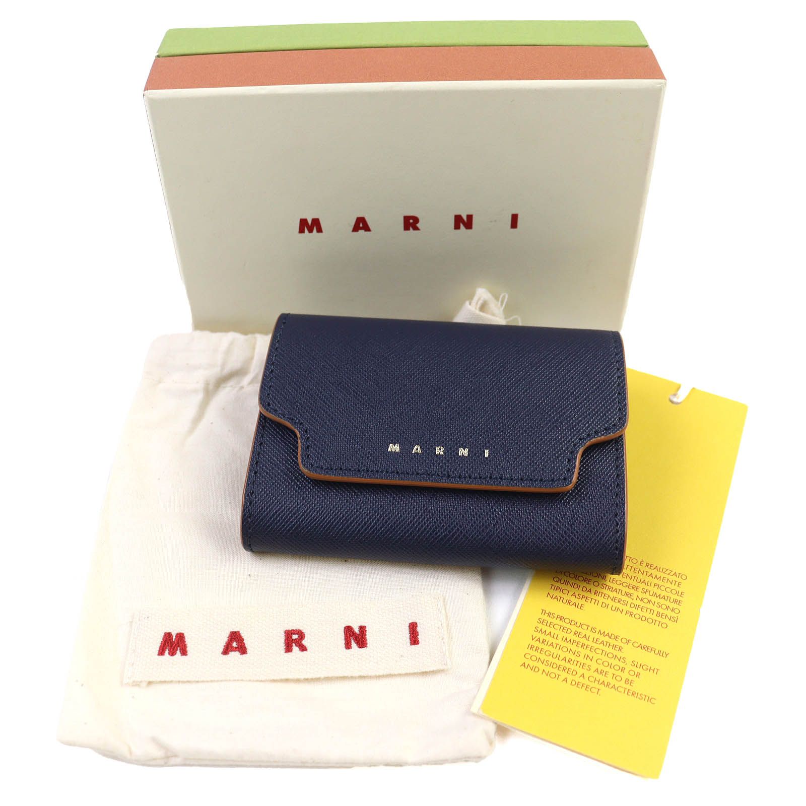 未使用品△MARNI マルニ 2022年製 PFMO0072U0 CARD COIN CASE レザー 