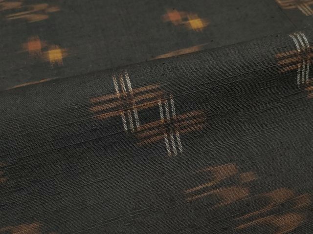 平和屋本店□極上 国指定重要無形文化財 本場久米島紬 手織