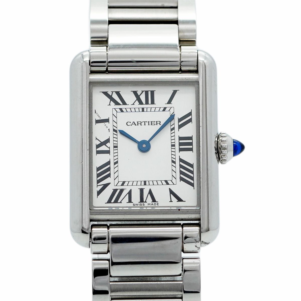 5wwm0204 カルティエ タンク WSTA0051 シルバー文字盤 腕時計 レディース