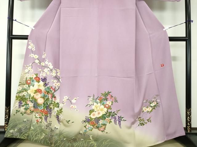 平和屋着物○ファッションデザイナー 花井幸子 訪問着 駒刺繍 吉祥花車