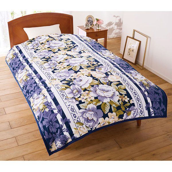 吸湿発熱機能付3層構造毛布布団4枚組 ネイビー×2 ワイン×2